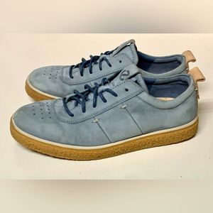 Women’s 6 EU 37 Blue Suede Gum Sole ECCO Crepetray Danish Comfort Walking Shoes